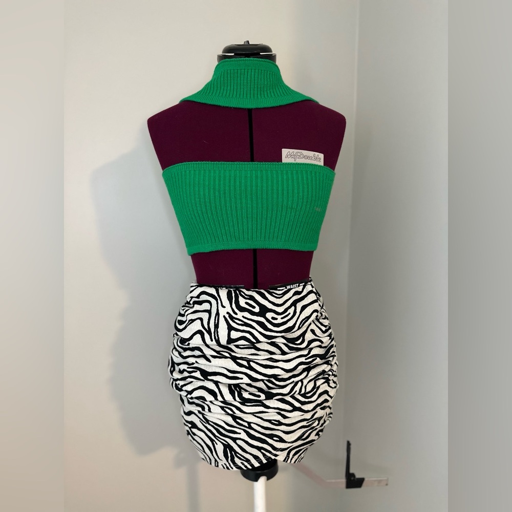 Knitted Strapless Tube Crop Top